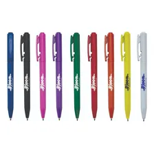 Kit 150 Canetas Personalizadas Mod: Safira - 1099b - 1 Cor Tinta Azul Exterior Branco Foto mini 1