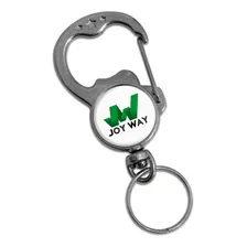 Kit 150 Chaveiros Redondo Abridor E Mosquetão Personalizado Cor Prateado Foto  mini 1