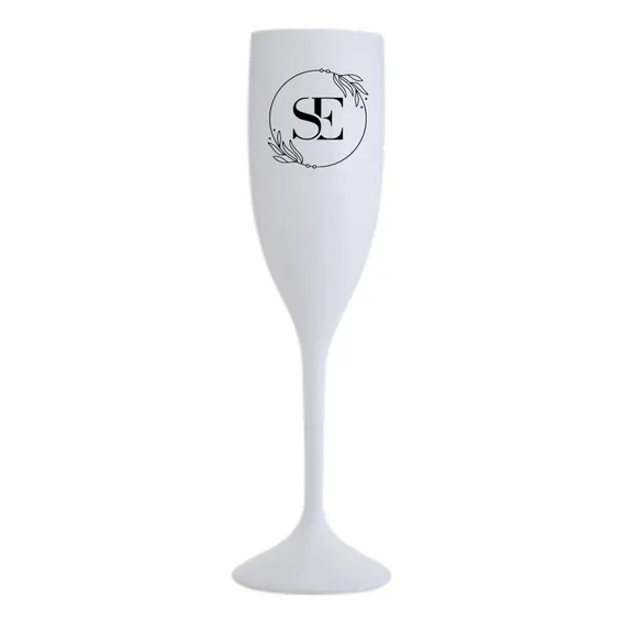 Kit 150 Taças De Espumante 190ml Personalizadas Em Acrílico Cor Branco Foto 1