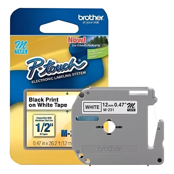 Kit 15x Fita Brother M231 M-231 Pt-80 Pt-70 Pt-65 Cor Branco Foto 1