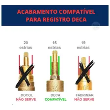 Kit 16 Acabamento Luxo Registro 3/4 Serve Deca Similares C40 Foto mini 4