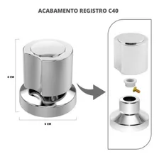 Kit 16 Acabamento Luxo Registro 3/4 Serve Deca Similares C40 Foto mini  3