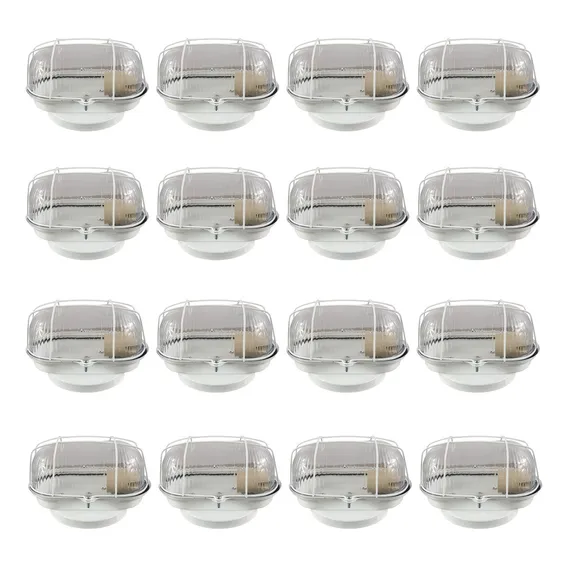 Kit 16 Arandelas Luminária Tartaruga Lente Cristal Branca Foto 1