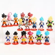 Kit 16 Bonecos Dragon Ball Z Gt Goku Vegeta Action Figure Foto mini 2