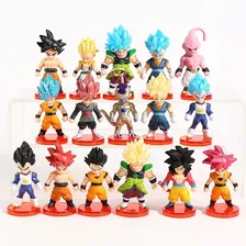 Kit 16 Bonecos Dragon Ball Z Gt Goku Vegeta Action Figure Foto mini 1