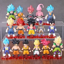 Kit 16 Bonecos Dragon Ball Z Gt Goku Vegeta Action Figure Foto mini 4