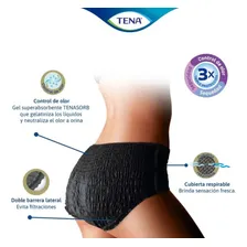 Kit 16 Calcinha Descartável Tena Pants Discreet Black Mulher Tamanho P/M Foto mini  3