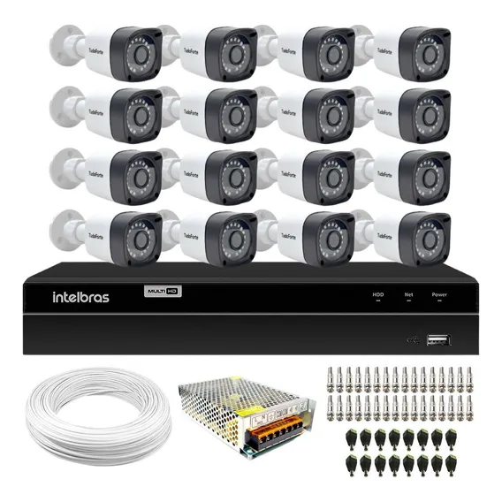 Kit 16 Camera Segurança Full Hd 1080p 2mp Dvr Intelbras 1116 Foto 1