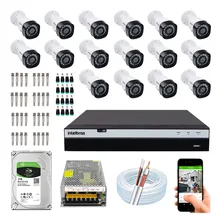 Kit 16 Câmeras Full Hd 1220 B G4 Dvr Intelbras Mhdx 3116 1tb Foto  mini 1