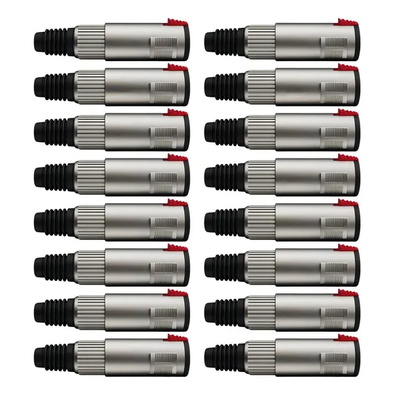 Kit 16 Conectores Plug Wireconex P10 Wc197 Fêmea C/ Trava Cor Vermelho Foto 1