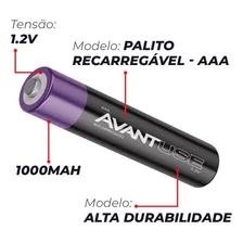 Kit 16 Pilhas Recarregável Aaa Palito 1000mah 1.2v Avant Use Foto mini  2