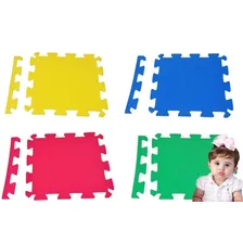 Kit 16 Placas Tatame 50x50x1cm Tapete Eva Infantil Colorido Foto mini 1