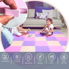 Kit 16 Tatame Infantil Eva Emborrachado Anti Termico 20mm Cor Rosa Foto mini 2