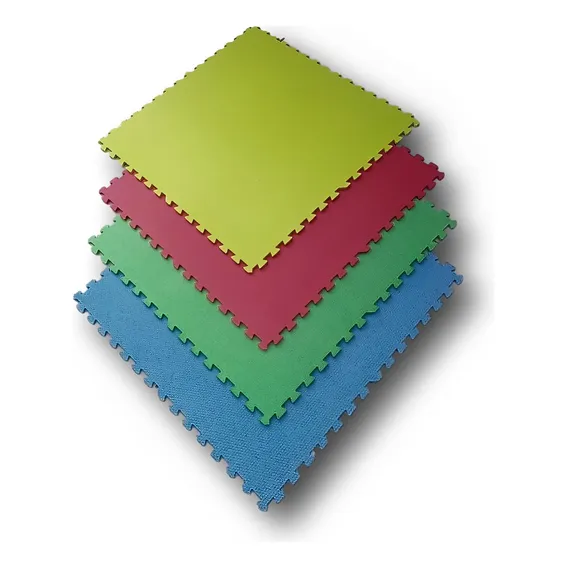 Kit 16 Tatames Tapetes Eva 100x100x1cm 10mm 1x1 Metro Cor Colorido Foto 1