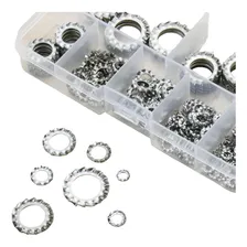 Kit 160 Arruelas Porcas Trava Dente M3 M4 M5 M6 M8 M10 M12 Foto mini 4