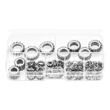 Kit 160 Arruelas Porcas Trava Dente M3 M4 M5 M6 M8 M10 M12 Foto mini  2