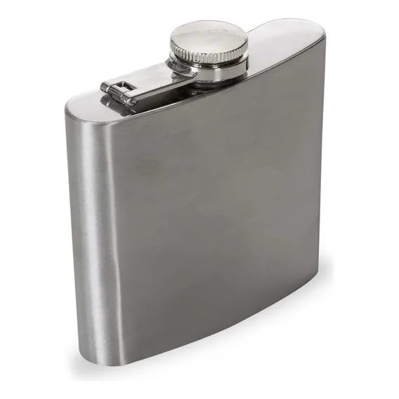 Kit 17 Cantil Porta Bebida De Bolso 205ml Inox 7oz - Whisk Cor Prateado Foto 1