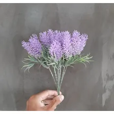 Kit 18 Galho De Flor Lavanda Artificial Toque Real Decoração Foto mini  3