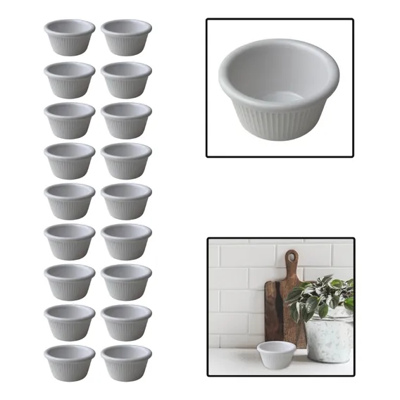 Kit 18 Ramekin Melamina Shoyu Molhos Ketchup 6,5cm 50ml Foto 1