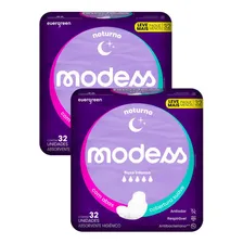 Kit 2 Absorventes Modess Noturno Com Abas 32un Cada Foto mini 1