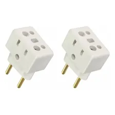 Kit 2 Adaptadores Bob Esponja Para Tomada Pino Fino 10a/20a Foto  mini 1