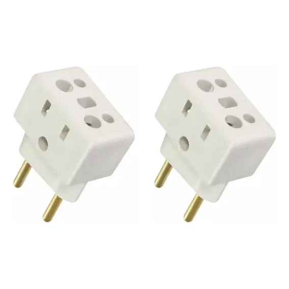 Kit 2 Adaptadores Bob Esponja Para Tomada Pino Fino 10a/20a Foto 1