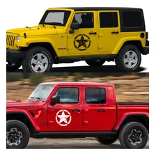 Kit 2 Adesivo 50x50cm Estrela Militar Off-road Jeep Wrangler Foto mini  3