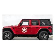 Kit 2 Adesivo 50x50cm Estrela Militar Off-road Jeep Wrangler Foto mini  2
