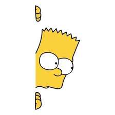 Kit 2 Adesivos - Bart Simpson Dirigindo E Carona Automotivo Foto mini 3