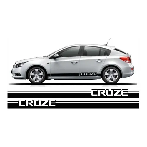 Kit 2 Adesivos Chevrolet Cruze Sport Faixa Lateral Acess贸ri Foto 1