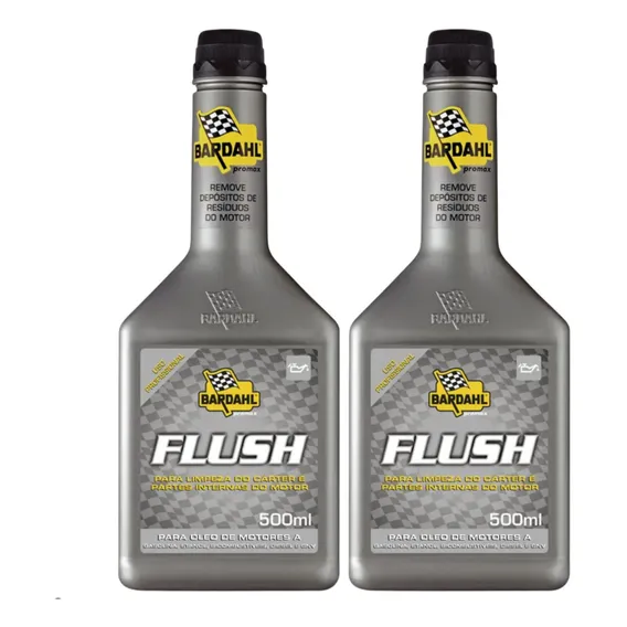 Kit 2 Aditivo Limpeza Motor Carter Bardahl Flush 500ml Foto 1
