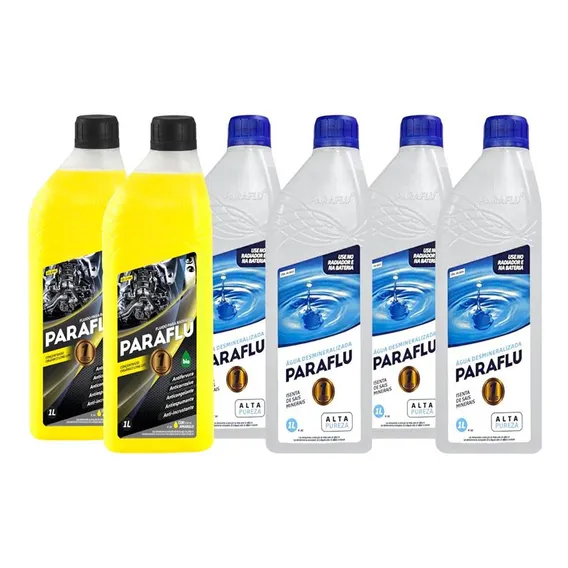 Kit 2 Aditivo Paraflu Amarelo Concentrado + 4 Agua Desmi Foto 1