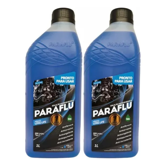 Kit 2 Aditivos Radiador Paraflu Pronto Para Uso Cor Azul Foto 1