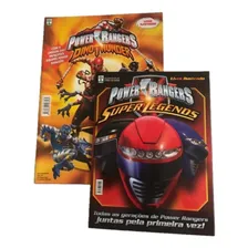 Kit 2 Álbuns Power Rangers Completos Figurinhas Para Colar Foto  mini 1
