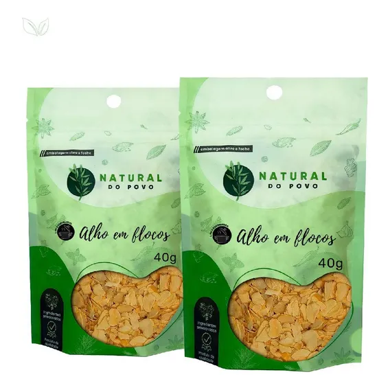 Kit 2 Alho Em Flocos Pouch Refil 40g Foto 1