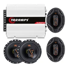 Kit 2 Alto Falantes Jbl 6pol E 6x9 + Modulo Taramps Ts800x4 Cor Preto Foto mini 1