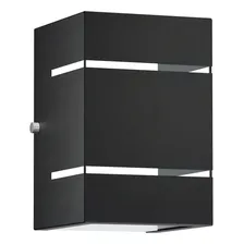Kit 2 Arandela 2 Focos E 2 Frisos Externa Parede Muro Mf115 Cor Preto 110V/220V Foto mini 4