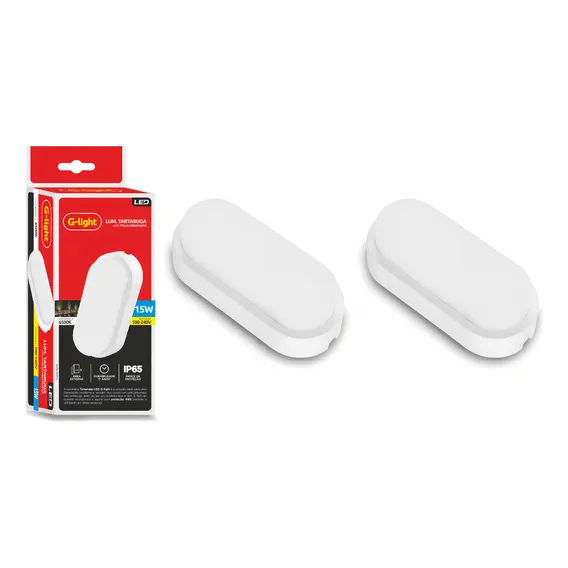 Kit 2 Arandela Tartaruga Luminaria Externa Led 15w Muro Foto 1