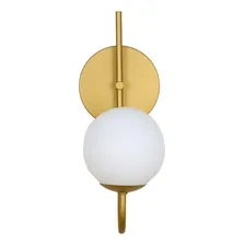 Kit 2 arandelas curva globo 12 jabuticaba dourado fosco Kazaprime Foto mini 2