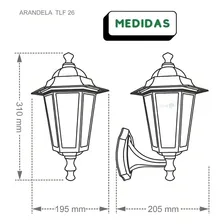 Kit 2 Arandelas Luminária Parede Taschibra Tlf 26 Colonial Foto mini  2