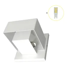 Kit 2 Arandelas Quarto Sala Escada Corredor Lavabo C/ Led Cor Branco 110v Foto  mini 1