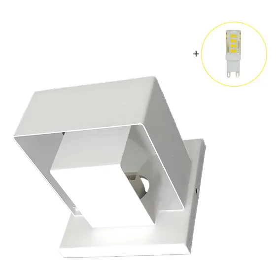 Kit 2 Arandelas Quarto Sala Escada Corredor Lavabo C/ Led Cor Branco 110v Foto 1