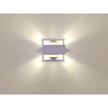 Kit 2 Arandelas Quarto Sala Escada Corredor Lavabo C/ Led Cor Branco 110v Foto mini  3