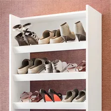 Kit 2 Armários Multiuso Sapateira Paris Branco Lumil Móveis Foto mini 4