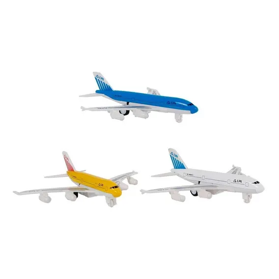Kit 2 Aviões Metal Boing Airbus Embraer Aircraft Avião Foto 1