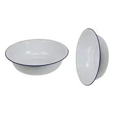 Kit 2 Bacia Esmaltada Agata 30cm Branca 3,8l Multiuso Cor Branco Foto mini 1
