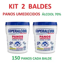 Kit 2 Baldes Panos Umedecidos Álcool 70º Coperalcool Bacfree Foto  mini 1