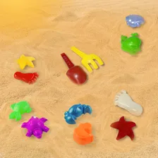 Kit 2 Baldinhos Praia Terra Acessórios Infantil 16 Peças Foto mini 4