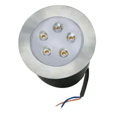 Kit 2 Balizador Spot Led Embutir Chão Piso Jardim 5w Quente Cúpula Inox Estrutura Preto Foto mini 2