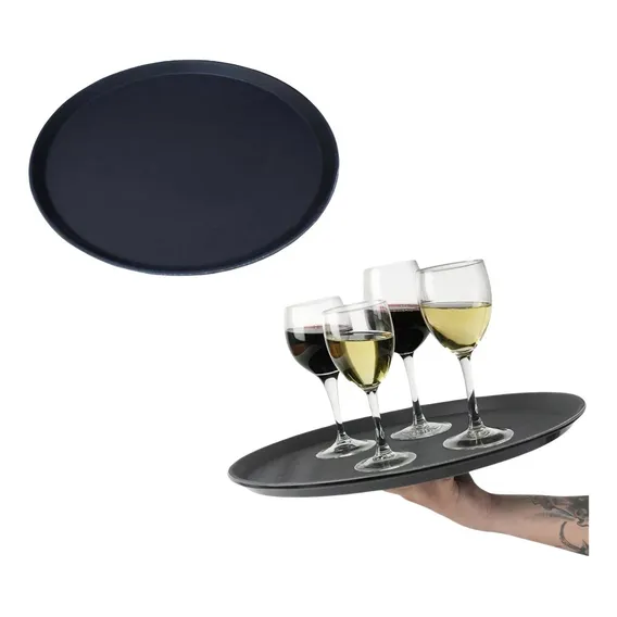 Kit 2 Bandejas De Garçom Profissional Bar Emcasatem 40cm Foto 1
